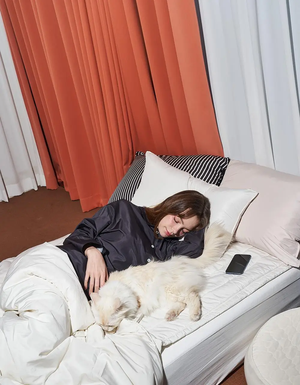 Furless pajamas[Long] - Black Solid 상세페이지 7